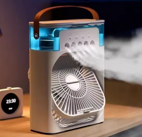 3 In 1 Fan Air Conditioner Home Mini Cooler LED Light Portable Humidifier Conditioning